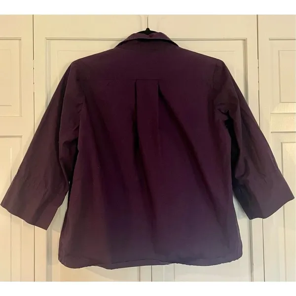 Maeve Anthropologie purple sequin cropped blouse 2 - Image 7