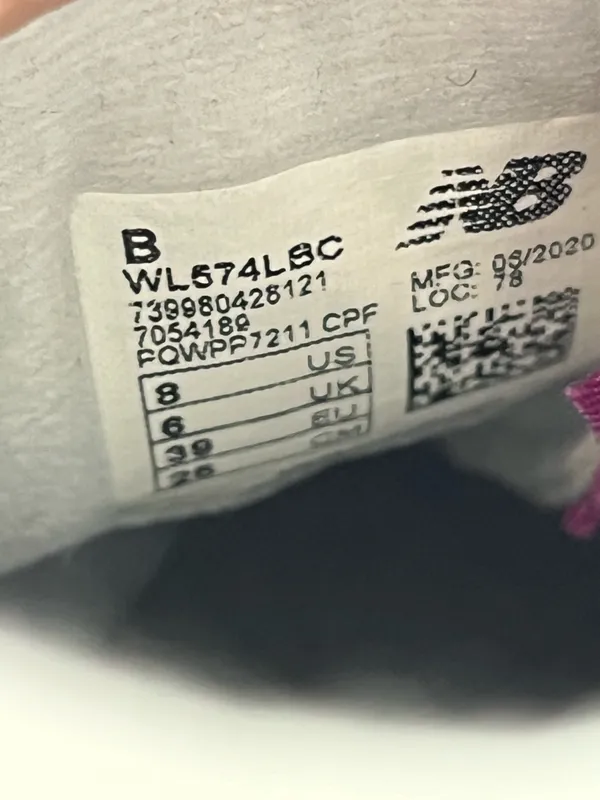 New Balance 574 Classic Women's Size 8 Magenta Pink Purple Suede WL574LSC⁠ - Image 8