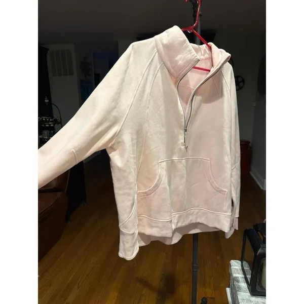 lululemon Scuba Oversized Funnel-Neck Half Zip pink milkshake XL-XXL - Image 3