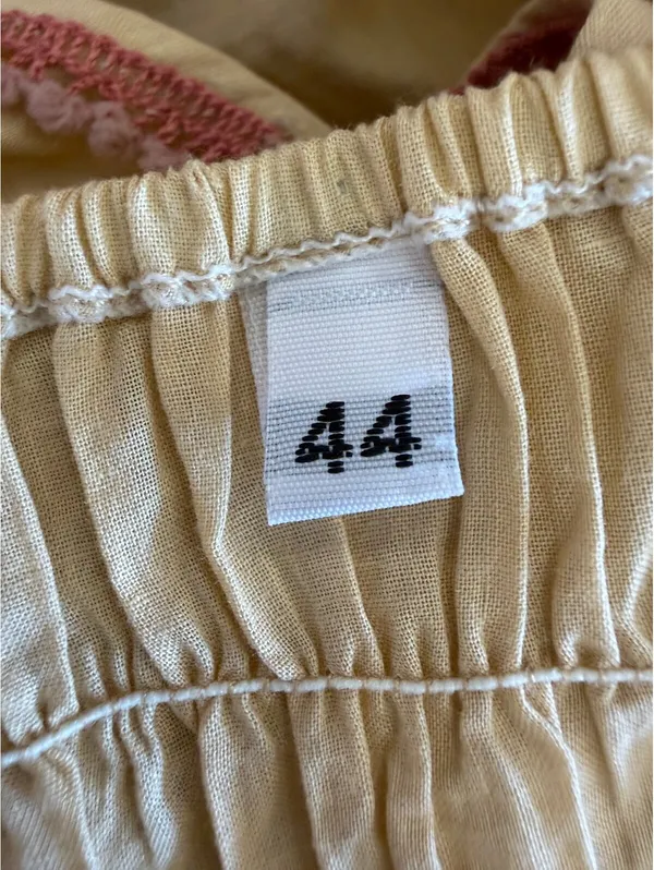 Pale Yellow Button Detail Pink Trim Tie Back Y2k Tank Top - Image 6