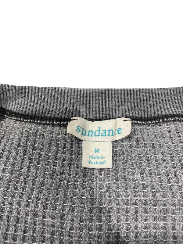 Sundance Oversized Waffle Knit Shirt Gray Size M Cottagecore Spring Boho Summer - Image 3