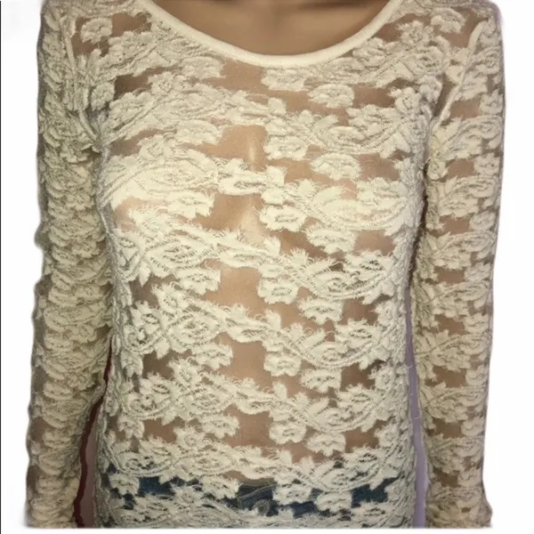 Free People floral lace blouse - Image 9