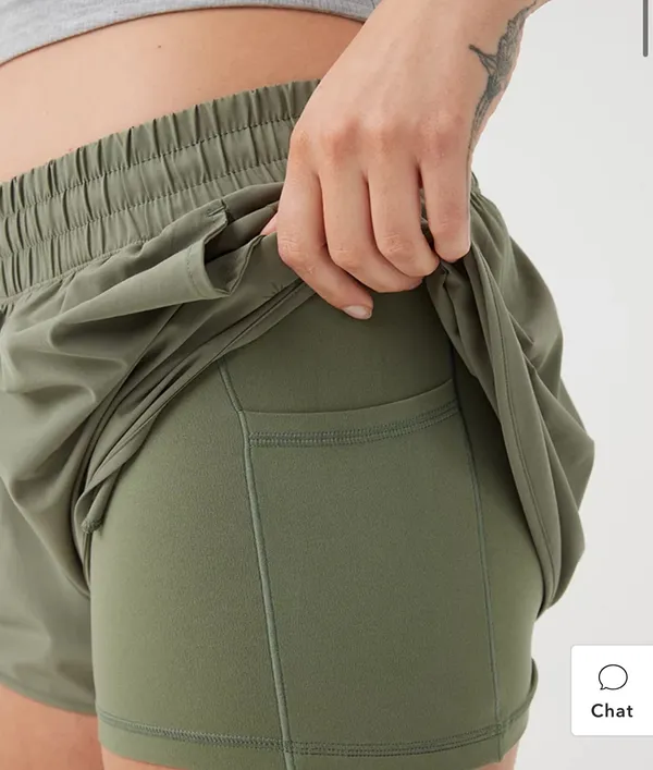 Aerie Olive Green Shorts - Image 3