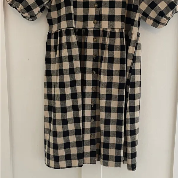 MODCLOTH x PRINCESS HIGHWAY Isabelle Dress Gingham Plaid Cotton Linen Size 10 - Image 8