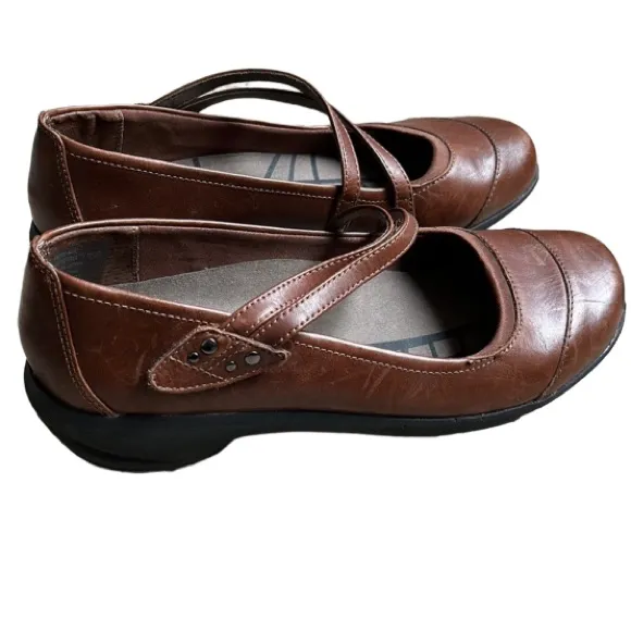 ABEO Smartsystem 3595 Brown Leather Mary Jane Shoes Size 8.5 - Image 4