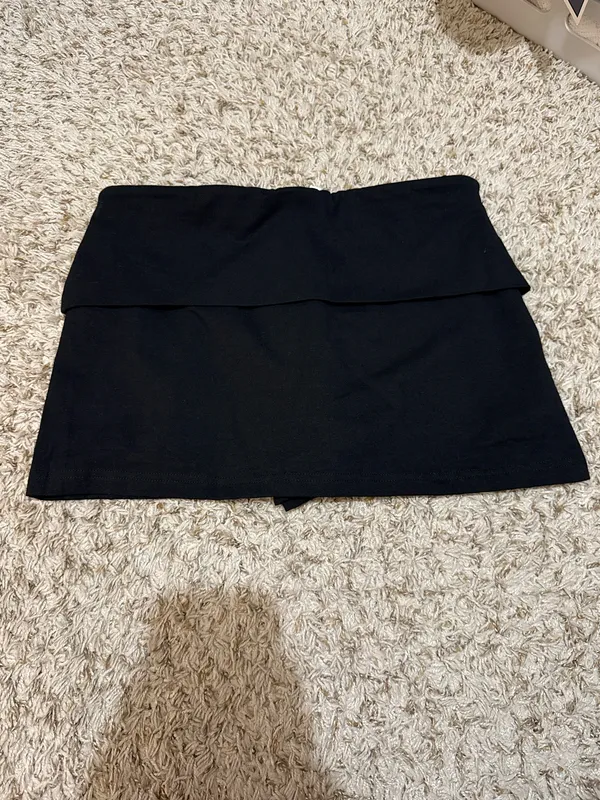 Y2K Black Rhinestone Cross Wing Mini Skort - Image 3