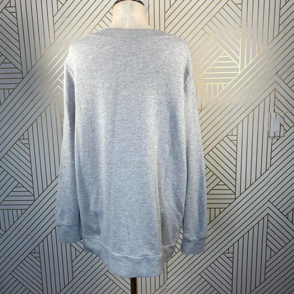 Anthropologie Pure + Good Zip Sweatshirt‎ Jacket Terry Cotton Gray Size Large - Image 6