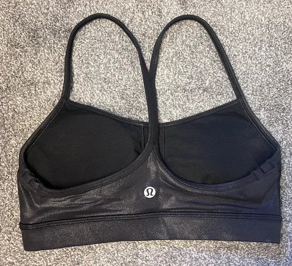 Black shimmer lululemon sports bra - Image 4