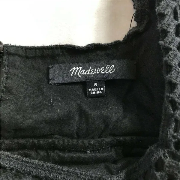 Madewell Black Sundream Fringe Cotton Shift Dress - Image 8