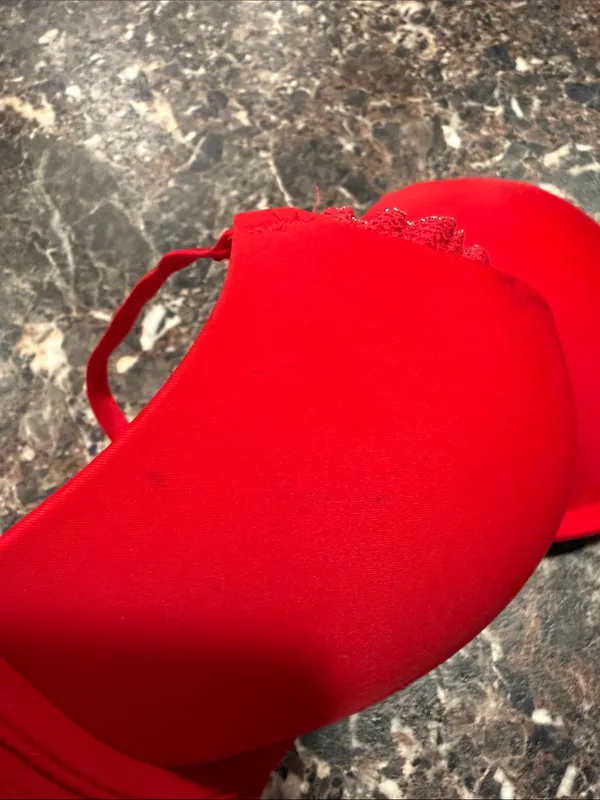 Victoria's Secret Red Lace Push Up Bra 34C - Image 6