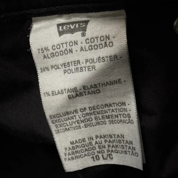 Levis 505 Straight Leg Jeans Womens 10 Long Black‎ Mid Stretch Classic Timeless - Image 12