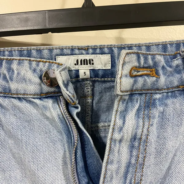 J.ING Faded Blue Denim Wide Leg Jeans - Image 2