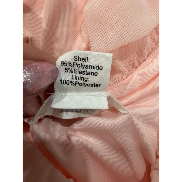 Glamorous Pink Ruffle Maxi Dress Sheer Layer Romantic Cottagecore Boho - Image 7