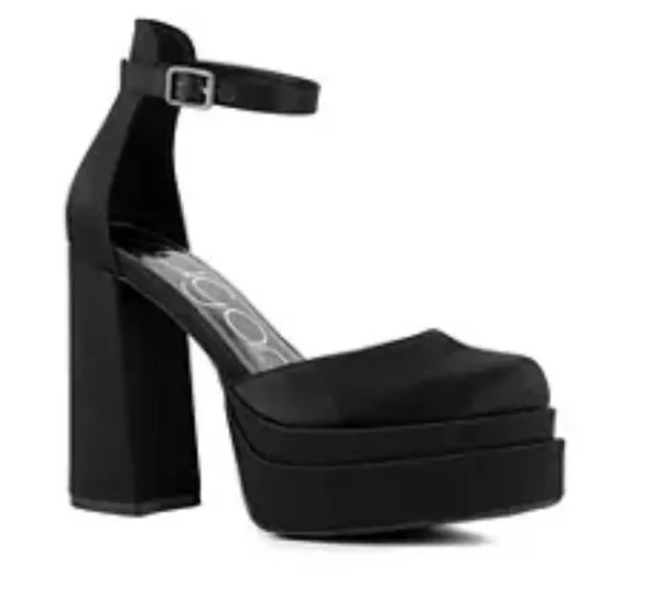 Dolls Kill Sugar Stacked Platform Heels Black Rhinestone NWOT Willfully 2 - Image 6