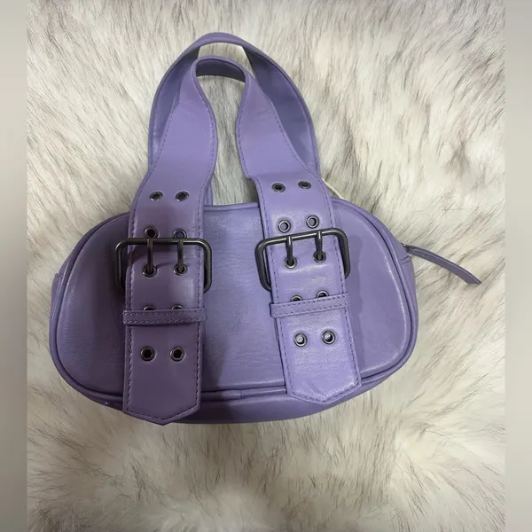 NWT Free People Say Yes Bag In Lilac 100% Leather $78 MSRP - Image 10