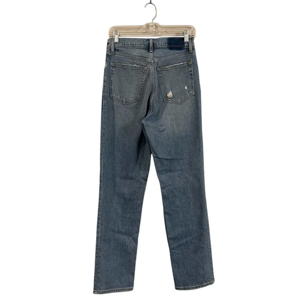 Abercrombie & Fitch The 90’s Straight Ultra High Rise Criss Cross Jeans 28/6R - Image 4