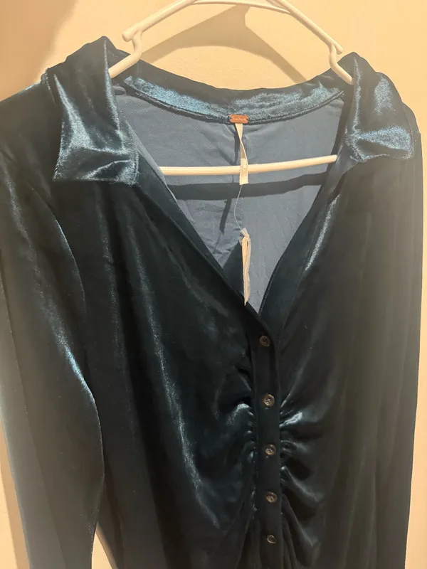Free People "Shayla" velvet mini dress - Image 3