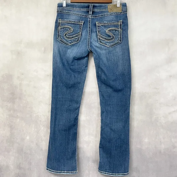 Silver Jeans Aiko Mid Boot Women 27 Low Rise Super Stretch Western Rodeo Country - Image 2