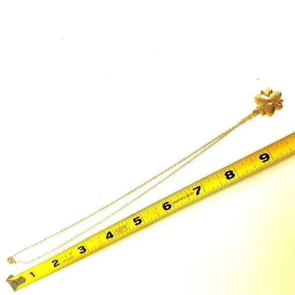 Gold tone flower pendant necklace - Image 5