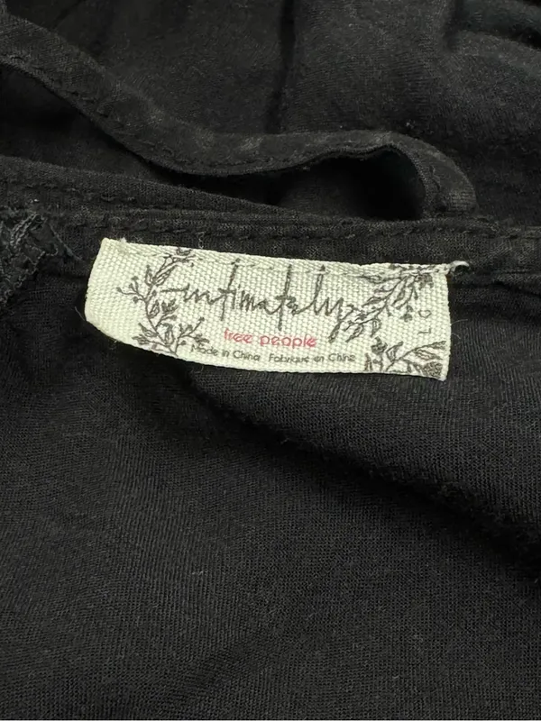 Free People Intimately Side by Side Mini Slip Dress Black Women’s Large - Image 4