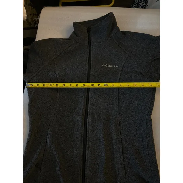Columbia Gray Long Sleeve Zip Jacket S Gorpcore Cozycore Slow Fashion Utility - Image 7