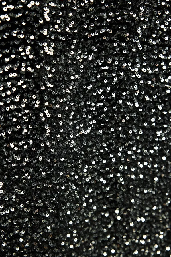 Zara dress maxi Black Sequin Halter party cocktail night out evening date - Image 5