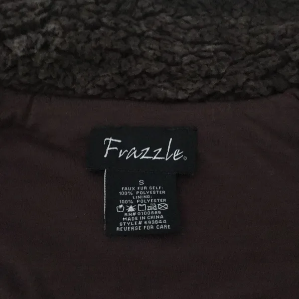 Sherpa shearling fleece teddy bear brown vest Small - Image 3