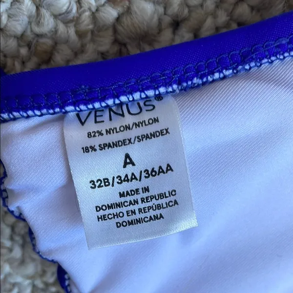 Venus Blue Triangle String Bikini Top - Image 2