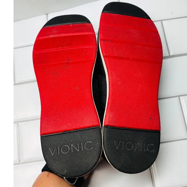 Vionic Calina Slip On Walking Shoe Womens 9 Black Leather High Top - Image 10