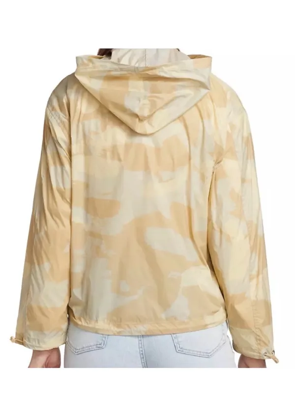 Rag & Bone Beige Camo Hooded Utility Windbreaker Jacket - Image 4