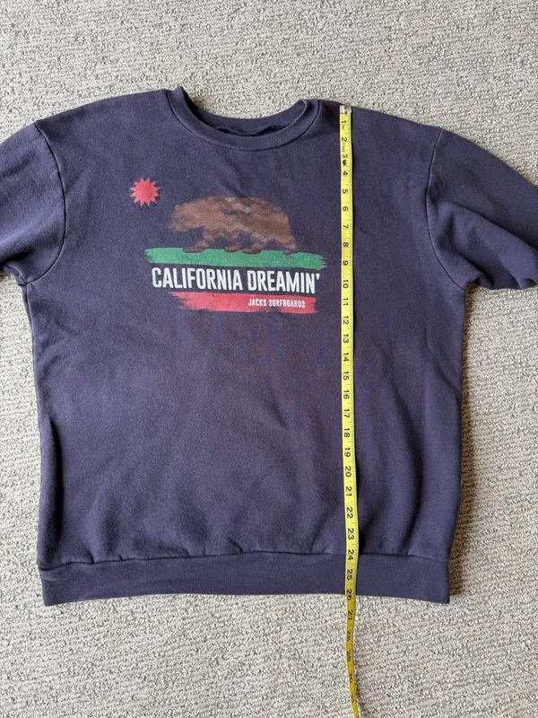 Jack's Surfboard California Dreaming Crewneck‎ Sweatshirt Navy Size Large - Image 7