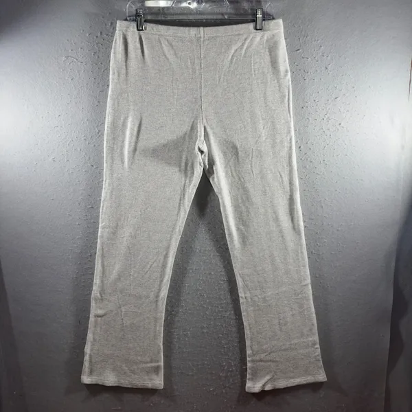 3099 | John Galt Waffle Knit Thermal Loungewear Pants Gray OS Minimalist Cozy - Image 2