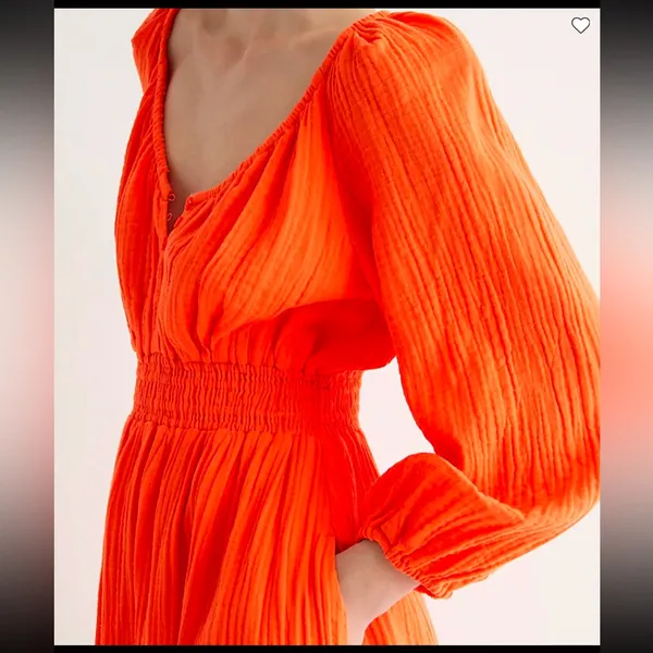 J.Crew V-Neck Midi Dress in Soft Gauze Size Medium - Image 3