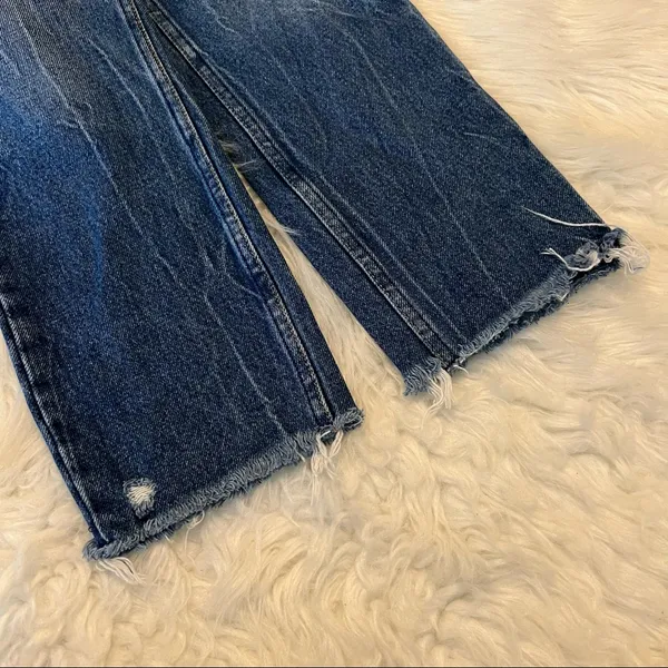 Abercrombie & Fitch Mom Jean 26/2R Frayed Raw Hem Distressed - Image 11