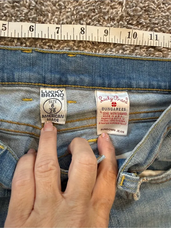 Lucky Brand Sundown Bootcut Denim Jeans Women 6/28 Blue Light Wash Casual Y2K - Image 11