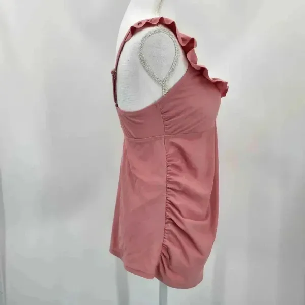 Isabel Maternity Pink Tankini Padded Bra Adjustable Ruffle‎ Size Medium - Image 3