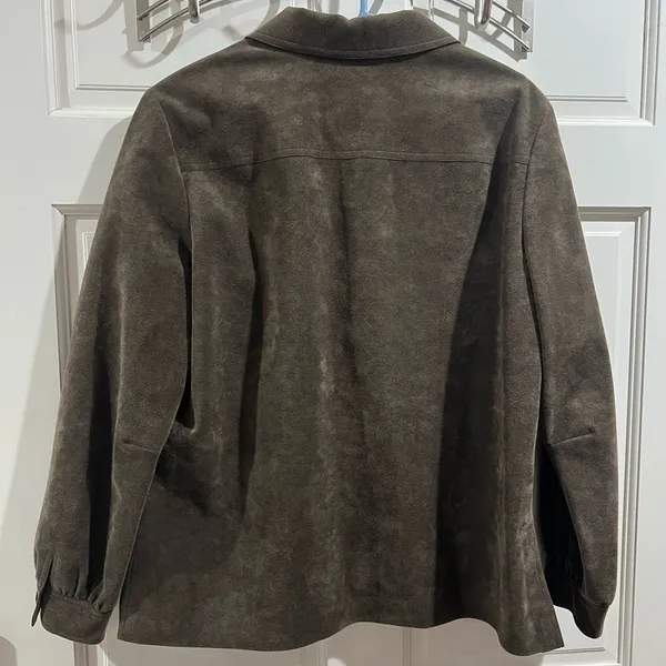 Vintage Suede Abe Schrader Jacket Size Large Brown - Image 4
