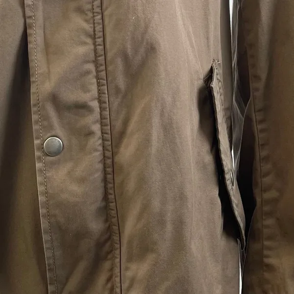 Club Monaco Womens Jacket‎ Hooded Lightweight Casual Utility 100% Cotton Brown S - Image 5