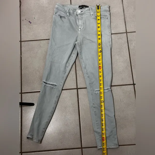 Abercrombie‎ & Fitch Women Gray Distressed Jeans Signature Collection size 27 - Image 9