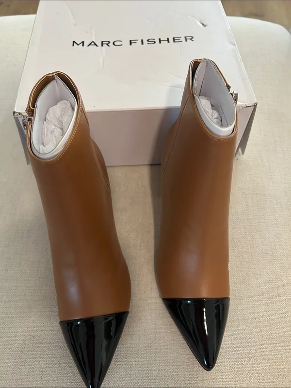 Marc Fisher Jelanie2, Dark Natural Leather, Size 8, NWT - Image 2