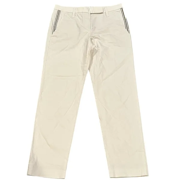 Brunello Cucinelli Womens Tan Embellished Pockets Chinos Size 4 - Image 2