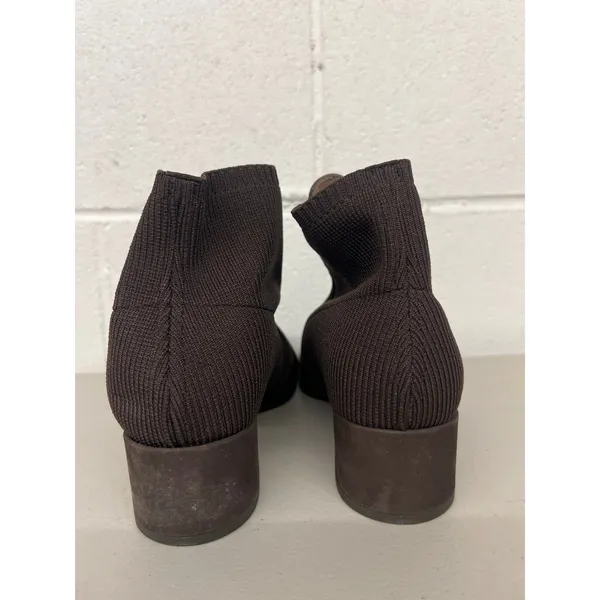 Eileen fisher sz7 Dark Chocolate brown Aesop Booties stretch chelsea boot - Image 4