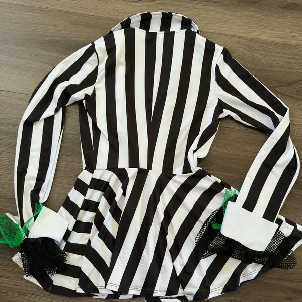 Forplay Beetlejuice Cosplay Costume Top Women's S/M Striped Sexy brand new - Image 2