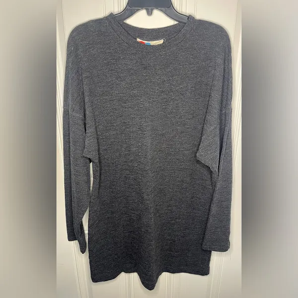 Free People Beach gray pullover sweater dress coverup size large women’s - Image 2