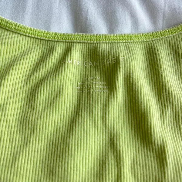 American Eagle Green Cropped Tank - Image 3
