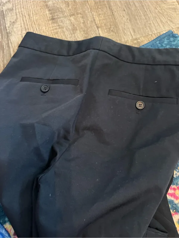 Theory navy cropped flare pants size 0 - Image 11