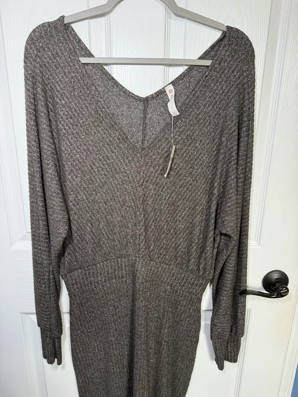 Anthropologie Daily Practice Barre Ribbed V-Neck Midi Dress Medium NWT - Image 6