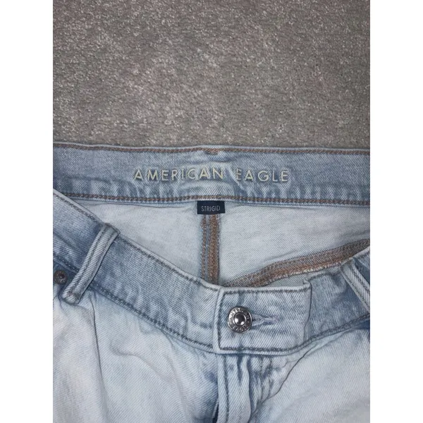 American Eagle Low Rise Baggy Barrel Jeans Women's 10 Reg Light‎ Wash Strigid - Image 3