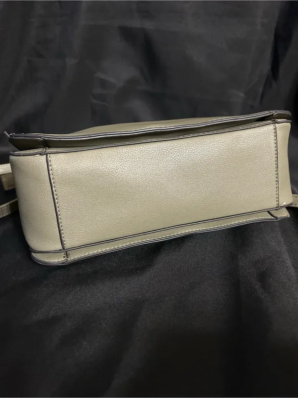 Nine West Olive Green Leather Multi-Pocket Satchel Shoulder Bag Handbag Purse - Image 10