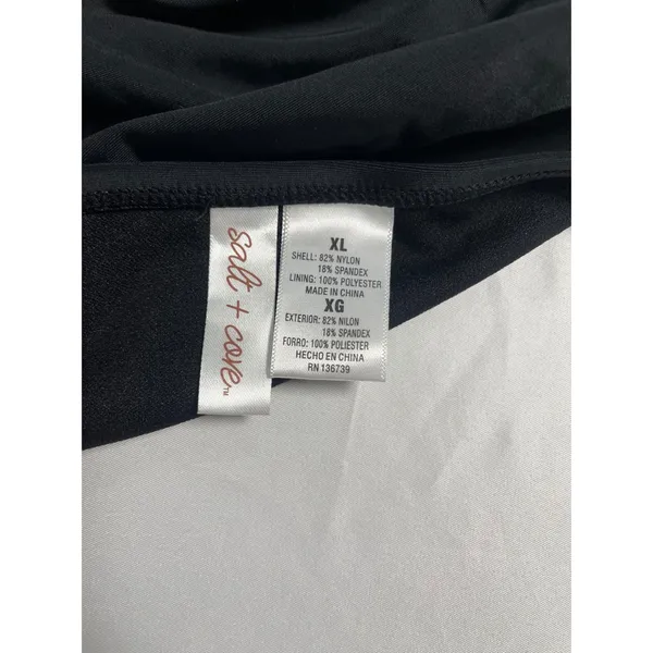 Salt + Cove Womens Black‎ Strappy Side Bikini Bottom Swimsuit XL NEW - Image 4